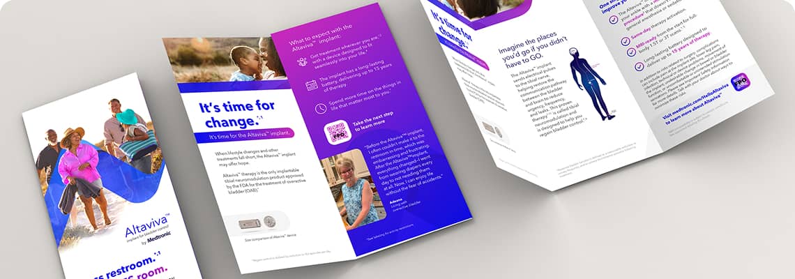 Printed Altaviva implant educational materials