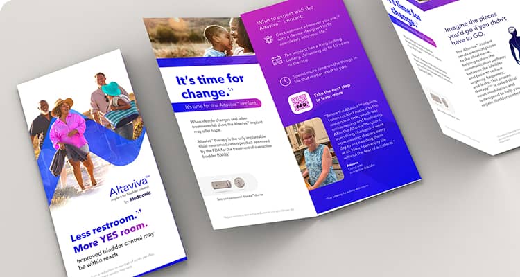 Printed Altaviva implant educational materials