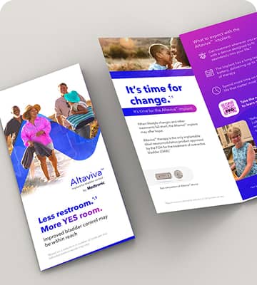 Printed Altaviva implant educational materials