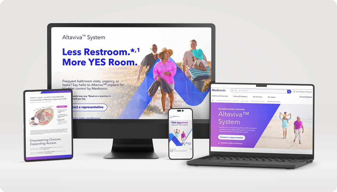 Altaviva campaign displayed across multiple devices