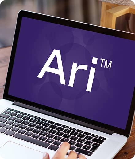 Ari logo on a laptop