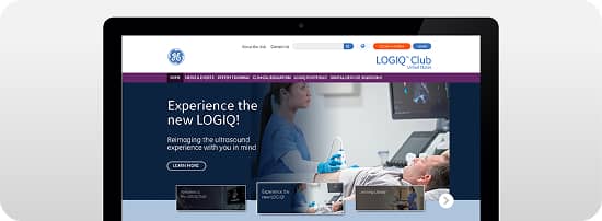 Updated LOGIQ site on a computer screen