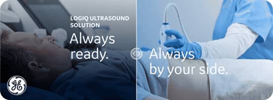 LOGIQ ultrasound solution. Always ready. Always by your side.
